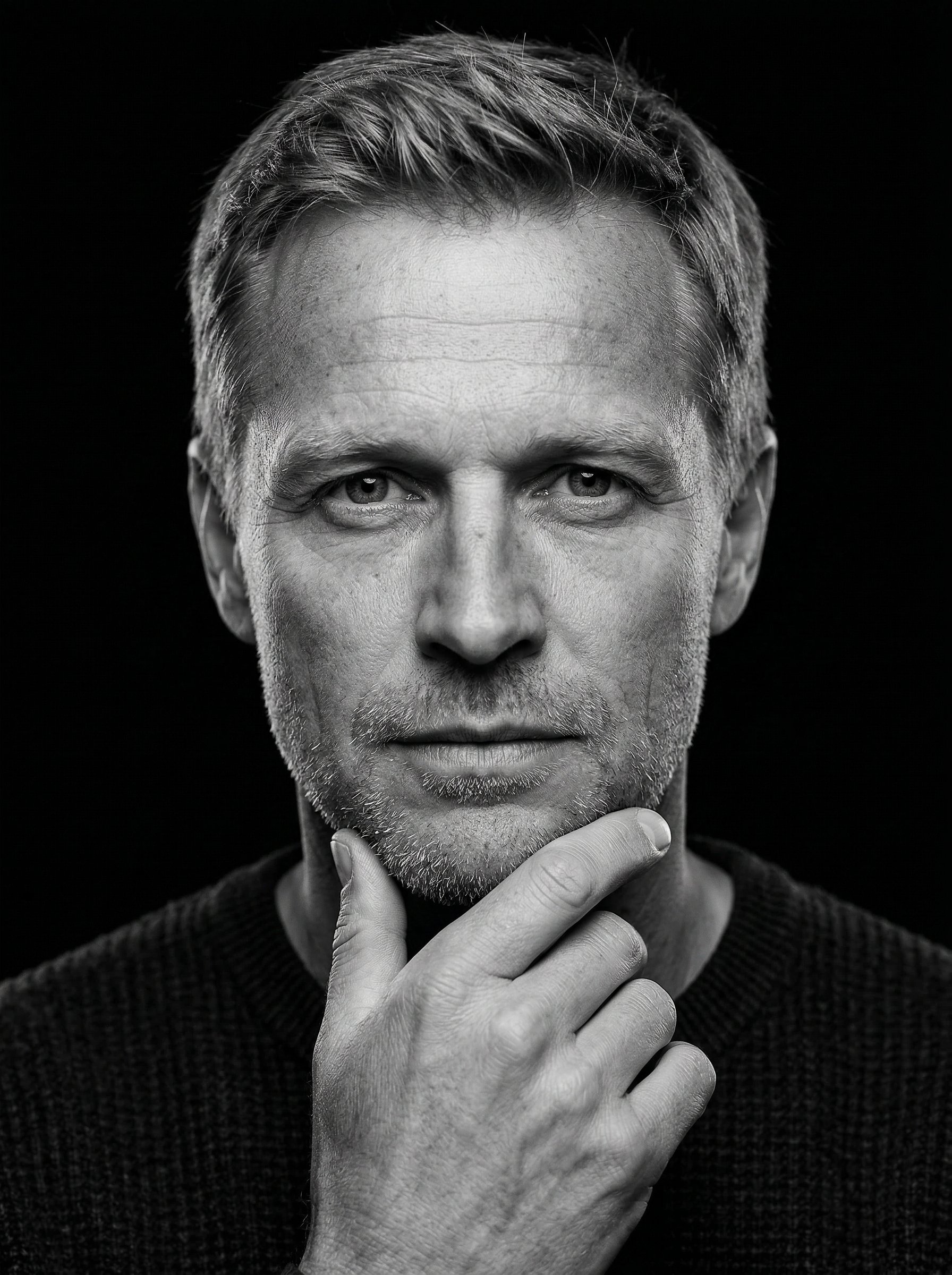 Example: Rembrandt monochrome male portrait