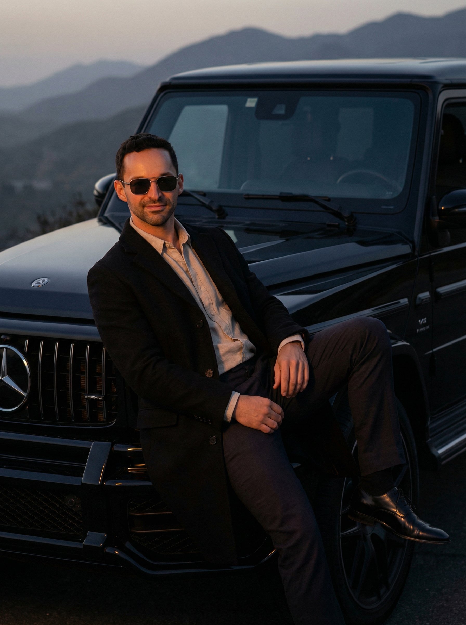 Ejemplo: retrato cinematografico ambar con G-Wagon